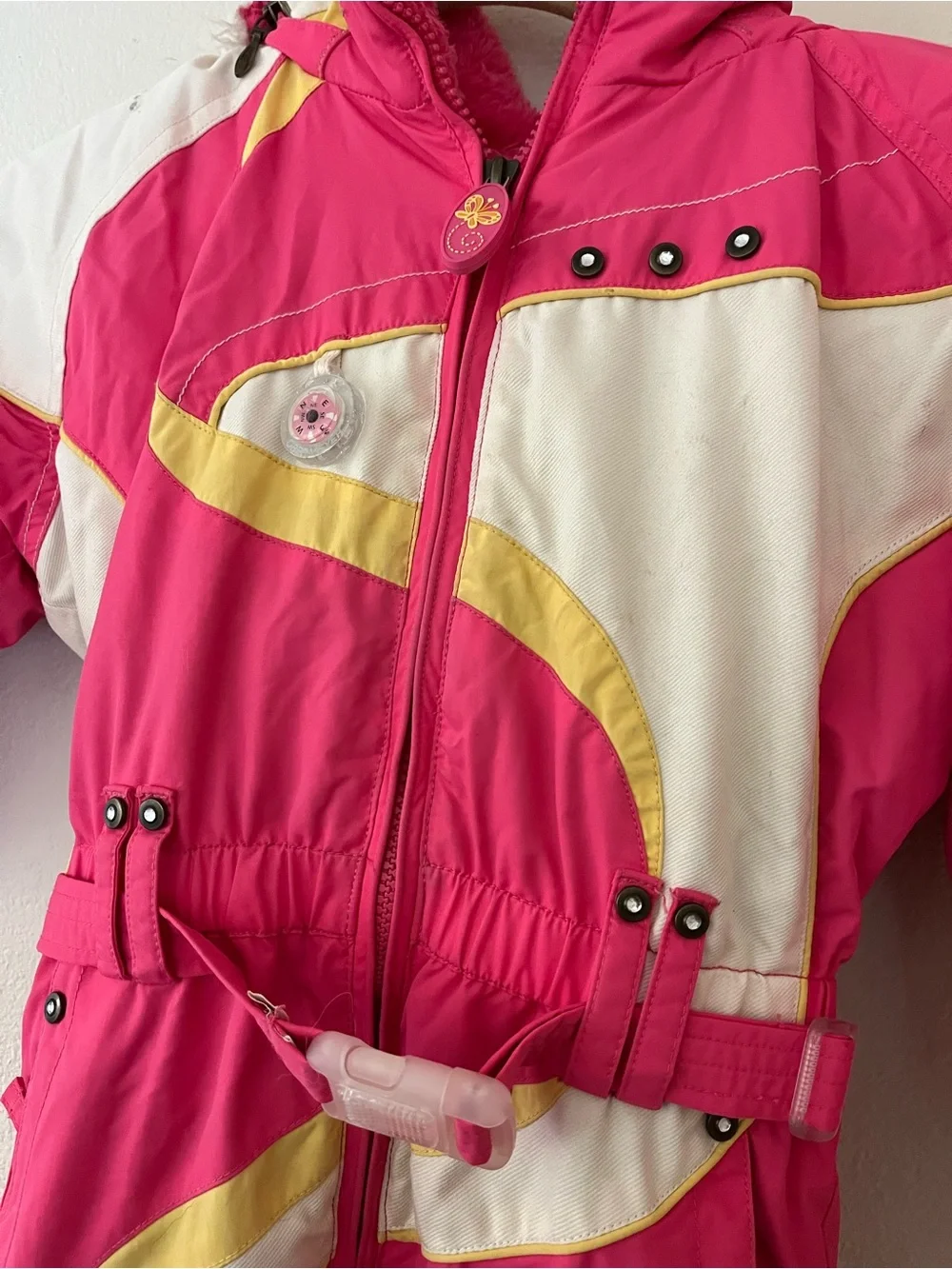 Obermeyer Pink and Yellow Girls' Ski Jacket